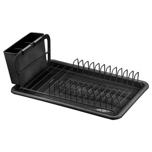 Escorredor de Loucas em Metal Dublin Preto 35,5x22,5x12,5cm