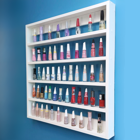 Expositor Esmaltes Branco Espaço para 200 Esmaltes 60x63x6