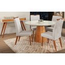 Ver imagem 1 de Mesa de jantar + 4 cadeiras Itália Tampo Redondo 120cm