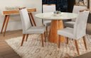Ver imagem 1 de Mesa de jantar + 4 cadeiras Itália Tampo Redondo 120cm
