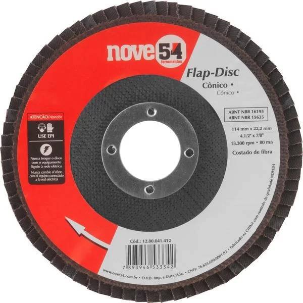 Disco Flap Disc Conico 4.1/2 G60 - Nove54 - 1