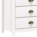 Ver imagem 3 de Cômoda para Quarto 8 Gavetas Estilo Americano 125cm Lázio F07 Branco/Carvalho - Mpozenato