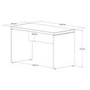 Ver imagem 4 de Mesa Escrivaninha 1,20m X 60cm Pé Painel Nogal Pr F5 Cor:nogal com Preto