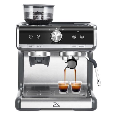Takywep Máquina de Espresso 20 Bar Semi-automática com Vaporizador Cinza