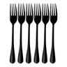 Jogo 6 Garfos e 6 Facas de Mesa Jantar Aço Inox Positano Preto Lyor - 2