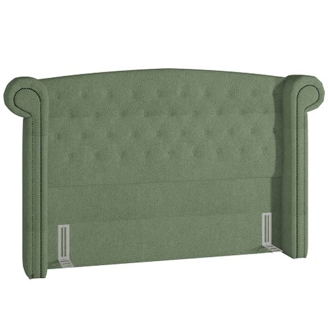 Cabeceira Cama Box Casal 140 Cm Sofia Bouclê Oliva - Lyam Decor