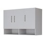 Armário Suspenso Multiuso Mdf Resistente 3 Portas com Nicho - 3