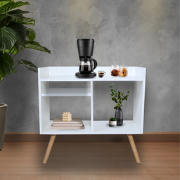 Aparador Adega Estante Tv Retrô com Pé Palito Balcão de Apoio para Sala Cantinho do Café Recepção - 7