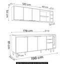 Ver imagem 3 de Armário de Cozinha CP11 para Pia 200cm Pérola Z34 Branco - Mpozenato