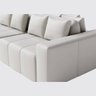 Sofá Modulado Ilha Santorini 2,90m X 1,60m em Couro Off White - Home Mobily - 3