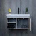 Ver imagem 3 de Gabinete Armário para Banheiro 60cm Mdf com Cuba - Monza Lineo