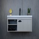 Ver imagem 2 de Gabinete Armário para Banheiro 60cm Mdf com Cuba - Monza Lineo