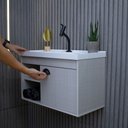 Ver imagem 7 de Gabinete Armário para Banheiro 60cm Mdf com Cuba - Monza Lineo