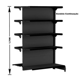 Gondola Centro 170 Fit Ate 3 Metros 2 Ponta Preto 40b Pe Preto - 3