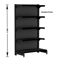 Gondola Centro 170 Fit Ate 3 Metros 2 Ponta Preto 40b Pe Preto - 4