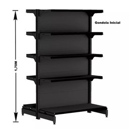 Gondola Centro 170 Fit Ate 3 Metros 2 Ponta Preto 40b Pe Preto - 2