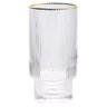Copo Alto de Cristal Canelado Fio de Ouro - 400 Ml - 1