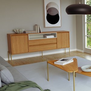 Balcão com 2 Portas e 2 Gavetas 184cm Florenca