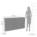 Ver imagem 3 de Cômoda 8 Gavetas Branca e Cinza Porto Politorno