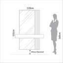 Ver imagem 4 de Aparador Ripado 1 Gaveta com Espelho 110cm