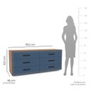 Ver imagem 2 de Cômoda Organizadora 150cm com 6 Gavetas 240830 Linha Valência Politorno