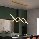 Ver imagem 5 de Luminária Pendente Teto 110cm X 92cm Linear Dupla Wave Raio Ondas Minimalista Gimpo Kjdd-l-140:doura