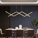 Ver imagem 3 de Luminária Pendente Teto 110cm X 92cm Linear Dupla Wave Raio Ondas Minimalista Gimpo Kjdd-l-140:doura