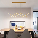 Ver imagem 4 de Luminária Pendente Teto 110cm X 92cm Linear Dupla Wave Raio Ondas Minimalista Gimpo Kjdd-l-140:doura