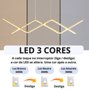 Ver imagem 2 de Luminária Pendente Teto 110cm X 92cm Linear Dupla Wave Raio Ondas Minimalista Gimpo Kjdd-l-140:doura