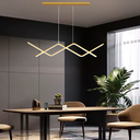 Ver imagem 7 de Luminária Pendente Teto 110cm X 92cm Linear Dupla Wave Raio Ondas Minimalista Gimpo Kjdd-l-140:doura