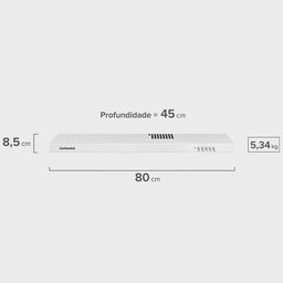 Exaustor de Ar Continental Slim 80cm Branco (dc80b) - 110v - 2