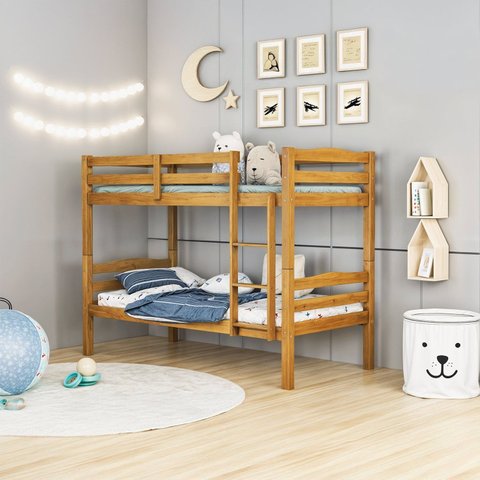 Beliche Infantil Madiz em Madeira Maciça Marrom/Mel