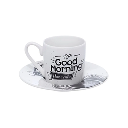 Jogo de 6 Xícaras Café Have a Coffee Porcelana Haüskraft- 80ml - 3