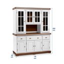 Ver imagem 4 de Cristaleira Arca e Oratório com Nicho 8 Portas 3 Gavetas Manchester 2049 Linz Móveis - Branco/Imbuia