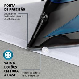 Ferro Passar Roupas a Vapor Mondial Base Cerâmica - 110v - 7