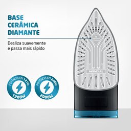Ferro Passar Roupas a Vapor Mondial Base Cerâmica - 110v - 6