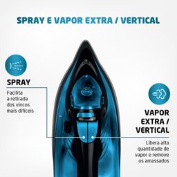 Ferro Passar Roupas a Vapor Mondial Base Cerâmica - 110v - 5