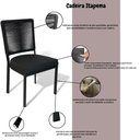 Ver imagem 2 de Jogo 4 Cadeiras de Alumínio Corda Sintética Assento 50cm Alt Preto