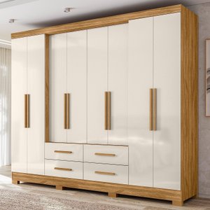 Guarda-Roupa Casal 8 Portas 4 Gavetas San Lorenzo