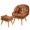 Ver imagem 1 de Poltrona e Puff Sênior Suede P Recepção, Escritório, Sala:terracota Suede