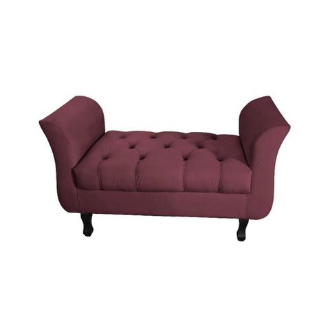 Divã Recamier Barcelona - 1,00 Suede - Vinho