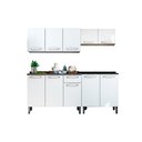 Ver imagem 1 de Kit de Cozinha Modulada 4 Peças Evidence (2 Armários + 2 Balcões) C4P61 Branco - Bertolini