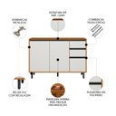 Ver imagem 4 de Balcão de Cozinha e Tampo 120cm Nala Freijó Uv/off Acetinado Z44 - Mpozenato