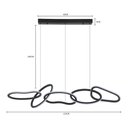 Ver imagem 5 de Lustre Pendente Nordecor Zena 2596 Preto Led Bivolt Preto 2596