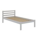 Ver imagem 2 de Cama Solteiro Linna em Madeira Maciça MDF Branco
