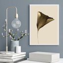 Ver imagem 2 de Quadro Decorativo Flor Moderna Bronze 24x18cm:madeira Branca