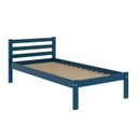 Ver imagem 2 de Cama Solteiro Linna em Madeira Maciça MDF Azul