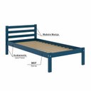 Ver imagem 4 de Cama Solteiro Linna em Madeira Maciça MDF Azul