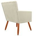 Ver imagem 3 de Poltrona e Puff Decorativa Miami Bege para Sala de Estar Recepção