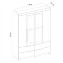 Ver imagem 6 de Guarda Roupa Doble 4 Portas 4 Gavetas Quarto Cinamomo com Off White - Albatroz